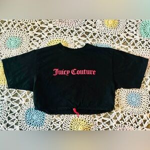 Like New Juicy Couture Sport Black Shortsleeved Cropped Tee Top